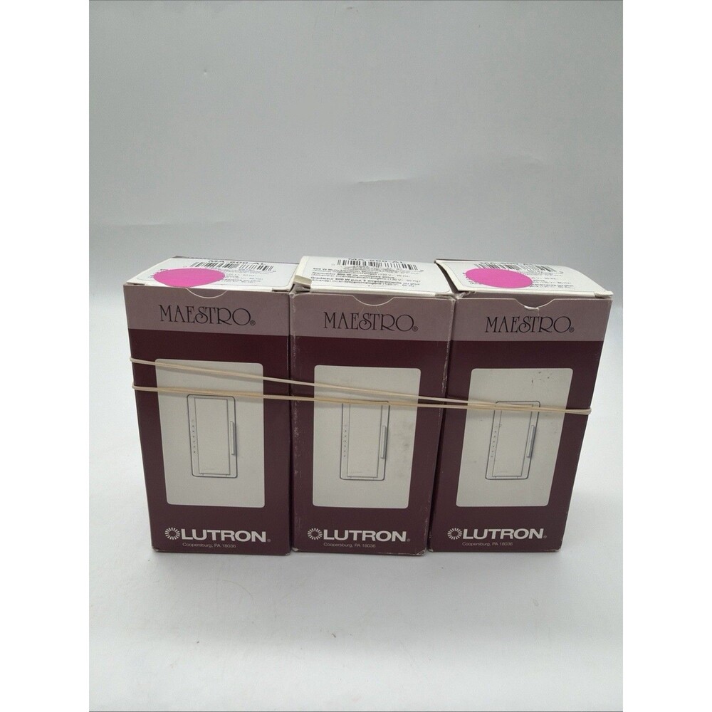 3 Lutron Maestro Touch MA-600-AL Dimmer Switch 120V Almond